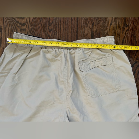 LL Bean Men’s Khaki Lined Drawstring Nylon Swim Water Trunks with Pockets XL. - Picture 8 of 9